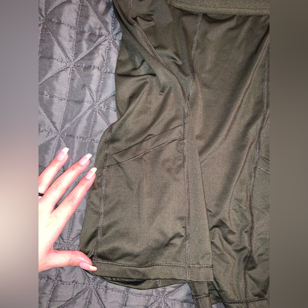 Lined knit dress- Olive color - Picture 6 of 8